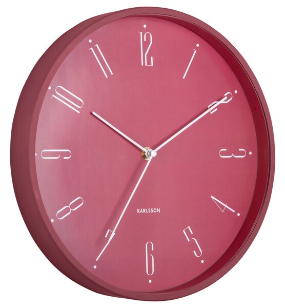 Time for home Růžové nástěnné hodiny Grand 30 cm