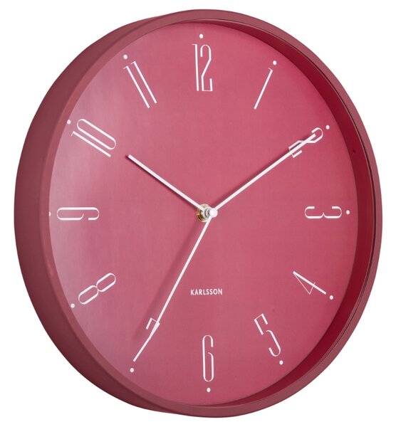 Present time Růžové nástěnné hodiny Grand 30 cm