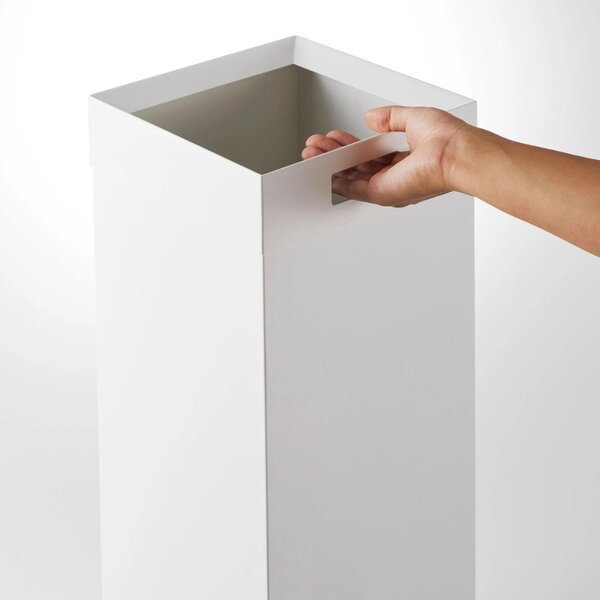 Bílý kovový odpadkový koš Yamazaki Tall 27 l