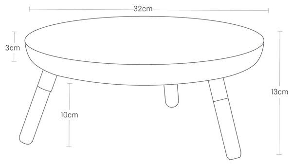 Bílý kovový podnos Yamazaki Plain 32 cm