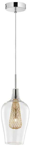 Skleněné závěsné světlo Nova Luce Filo 14 cm
