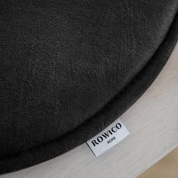 Černý koženkový podsedák ROWICO FULTON 38 cm