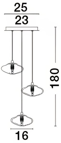Skleněné závěsné světlo Nova Luce King 25 cm