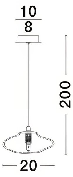 Skleněné závěsné světlo Nova Luce King 20 cm