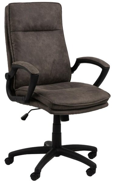 Scandi Antracitová koženková kancelářská židle Brandy