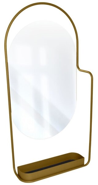 Fermob Hnědé kovové závěsné zrcadlo Itac 80 x 38 cm