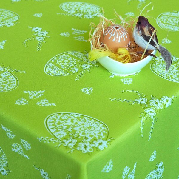 Teflonový velikonoční ubrus Vajíčko - zelený