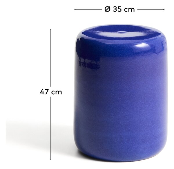 Kave Home Modrý zahradní stolek Mesquida 35 cm