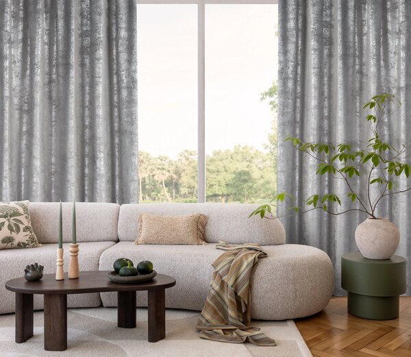 ZATEMŇOVACÍ ZÁVĚS NA PÁSCE AVENA 135X270 CM VZOROVANÁ BS
