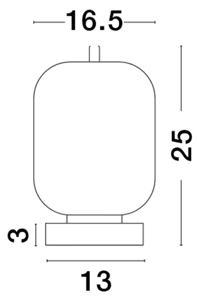 Bílá skleněná stolní lampa Nova Luce Lato se zlatou podstavou