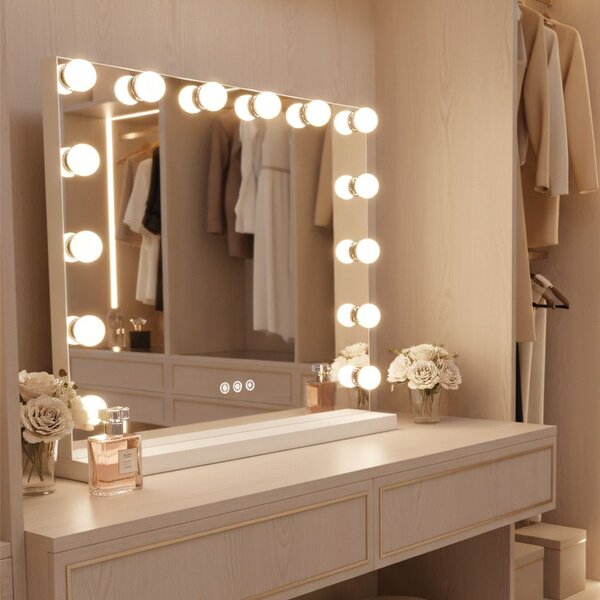 Rea Rea, Zrcadlo LED HOLLYWOOD White, HOM-12010