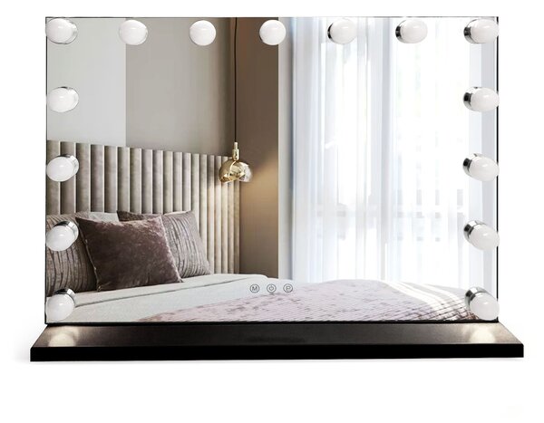 Rea Rea, Zrcadlo LED HOLLYWOOD Black, HOM-12011