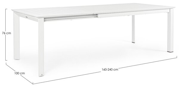 -25 % Dny MOMENTI– Bizzotto Hliníkový zahradní rozkládací stůl Konnor 160/240 x 100 cm