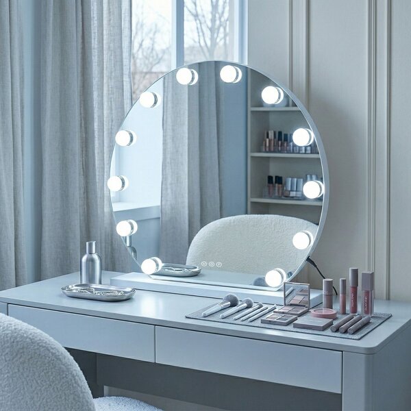Rea Rea, Zrcadlo LED HOLLYWOOD White 50 cm, HOM-12016