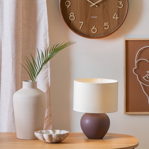 Present time Červenohnědá keramická stolní lampa Taper