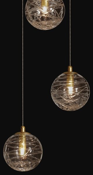 Skleněné závěsné světlo Nova Luce Coen II. 25 cm
