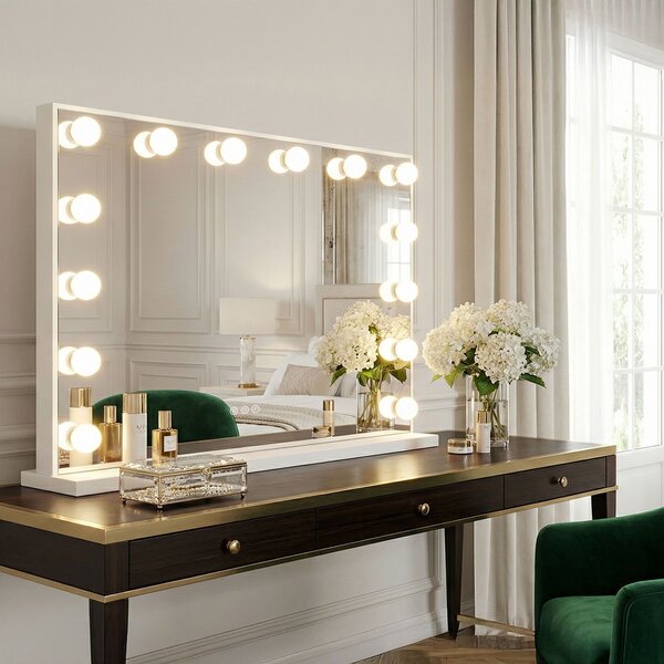 Rea Rea, Zrcadlo LED HOLLYWOOD White 80x60, HOM-12013