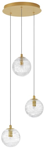 Skleněné závěsné světlo Nova Luce Coen II. 25 cm