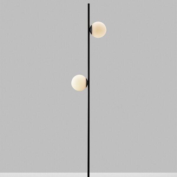 Opálově bílá skleněná stojací LED lampa Nova Luce Nuvole 169,5 cm