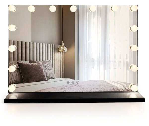Rea Rea, Zrcadlo LED HOLLYWOOD Black 80x60, HOM-12014