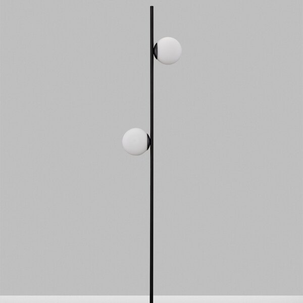Opálově bílá skleněná stojací LED lampa Nova Luce Nuvole 169,5 cm