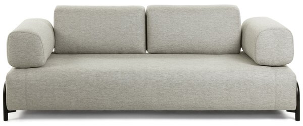 Béžovošedý polštář Kave Home Compo