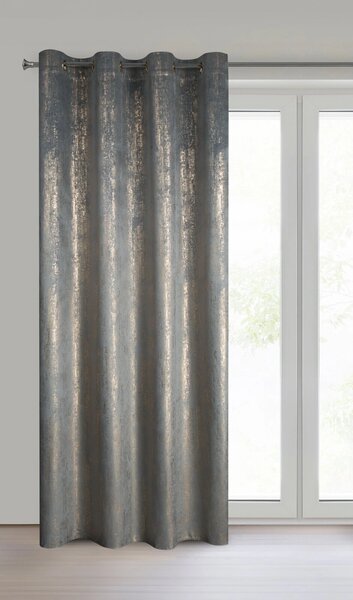 ZATEMŇOVACÍ ZÁVĚS NA KROUŽCÍCH DARA 140X250 CM VZOROVANÁ