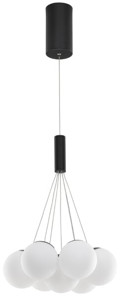 Opálově bílé skleněné závěsné LED světlo Nova Luce Nuvole 36 cm