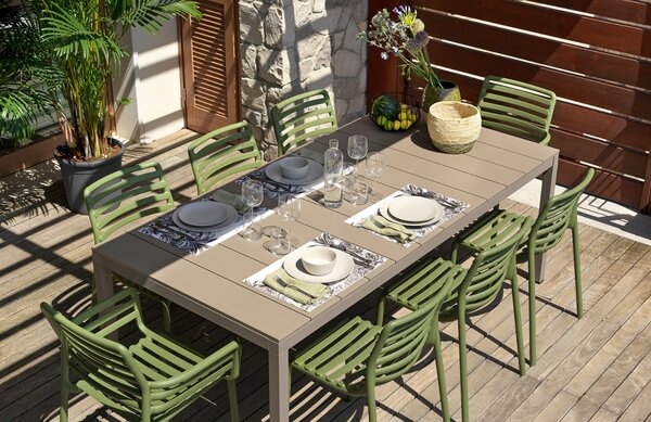 Nardi Bílý hliníkový rozkládací zahradní stůl Rio 210/280 x 100 cm