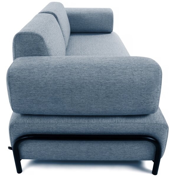 Modrý látkový polštář Kave Home Compo