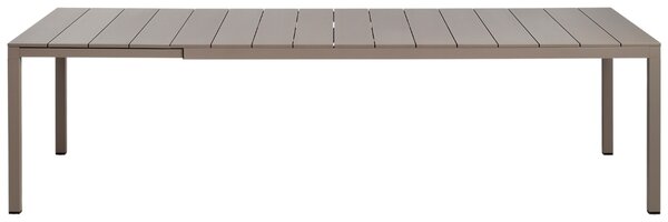 Nardi Šedohnědý hliníkový rozkládací zahradní stůl Rio 210/280 x 100 cm