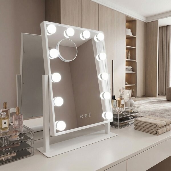 Rea Rea, Zrcadlo LED HOLLYWOOD White 30x40, HOM-12023
