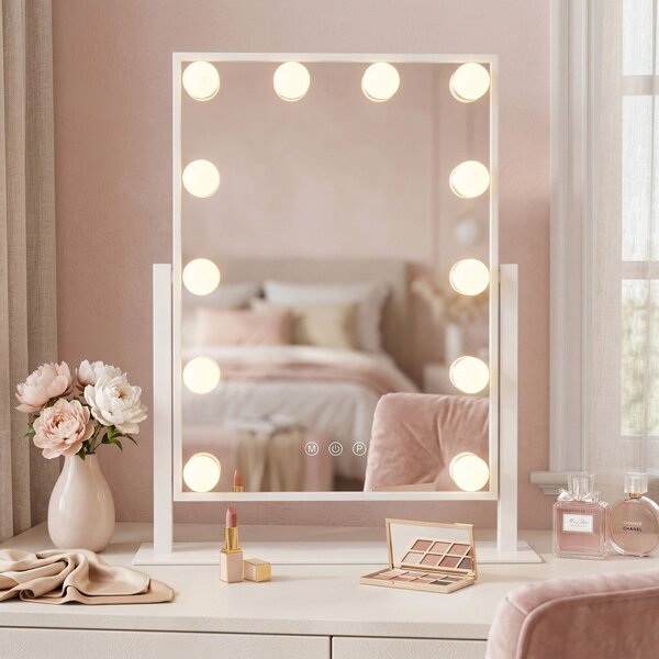 Rea Rea, Zrcadlo LED HOLLYWOOD White 30x40, HOM-12023
