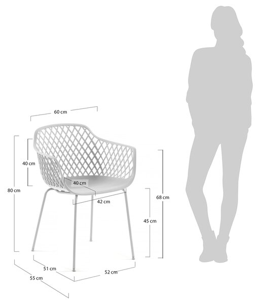 Bílá plastová jídelní židle Kave Home Quinn