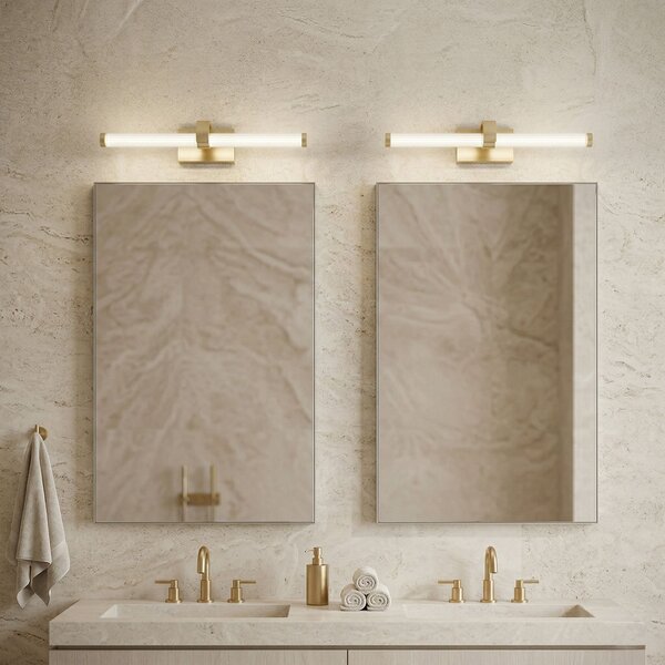 Toolight Toolight, LED nástěnné svítidlo 40cm, 9W, 4000K, 1000lm, APP1883-1W, zlatá lesklá, OSW-66038