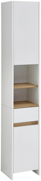 VYSOKÁ SKŘÍŇ, bílá, barvy dubu, bílá, 32,4/182,8/32,2 cm Xora - Koupelnové série, Online Only