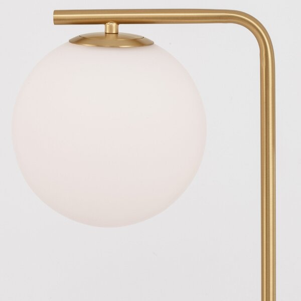 Opálově bílá skleněná stojací lampa Nova Luce Alvarez 140 cm