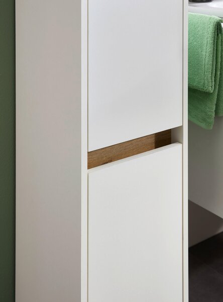 VYSOKÁ SKŘÍŇ, bílá, barvy dubu, bílá, 32,4/182,8/32,2 cm Xora - Koupelnové série, Online Only