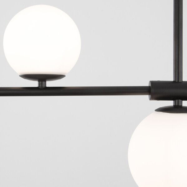 Černobílé skleněné závěsné světlo Nova Luce Impero 100 cm
