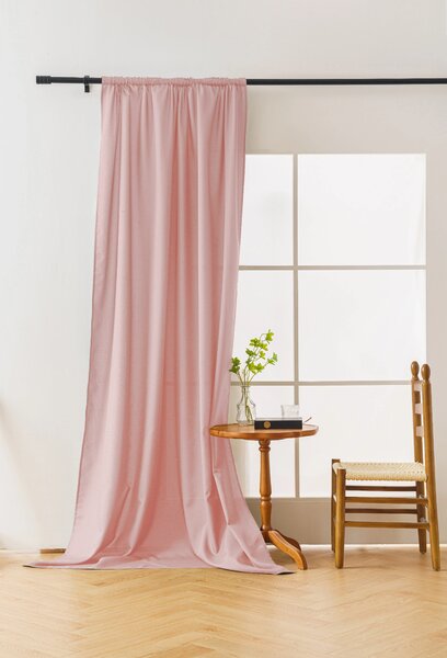Závěs OXFORD LIGHT 140x250 cm, růžový Zavěšení: Řasící páska