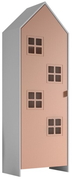 Vipack Růžová lakovaná šatní skříň Casami 172 x 58 cm