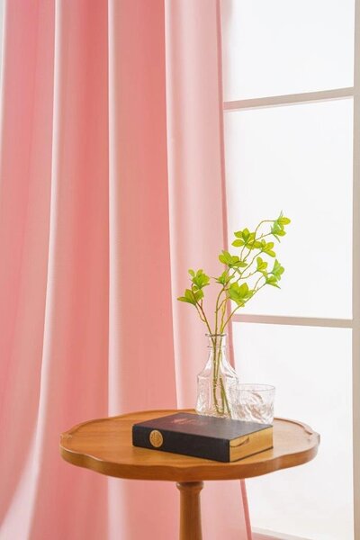 Závěs OXFORD LIGHT 140x250 cm, růžový Zavěšení: Řasící páska