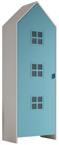 Modrá lakovaná šatní skříň Vipack Casami 171,5 x 57,6 cm