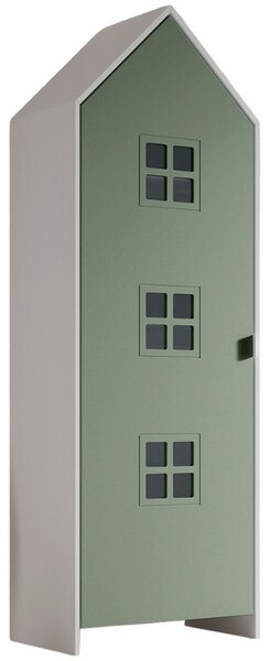 Vipack Zelená lakovaná šatní skříň Casami 172 x 58 cm