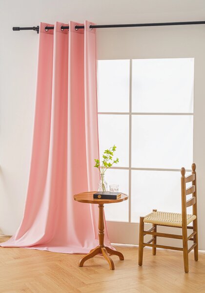 Závěs OXFORD LIGHT 140x250 cm, růžový Zavěšení: Řasící páska