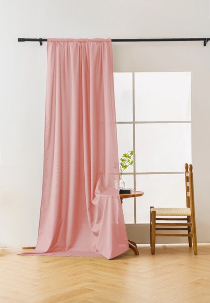 Závěs OXFORD LIGHT 140x250 cm, růžový Zavěšení: Řasící páska