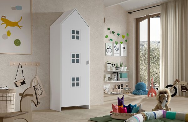 Vipack Bílá lakovaná šatní skříň Casami 172 x 58 cm
