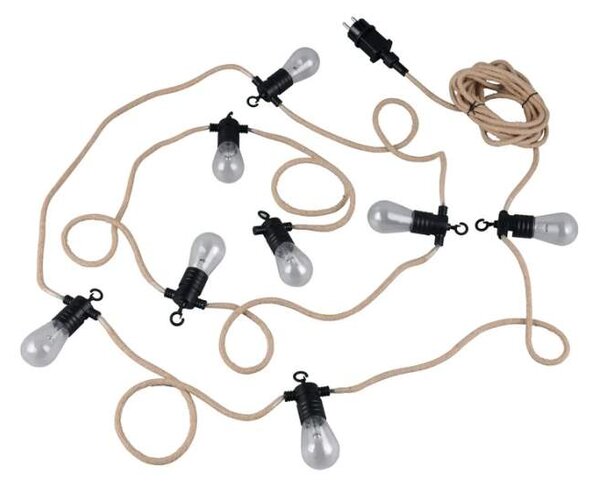 Trio Leuchten R74938602 EMBER - Venkovní LED řetěz do pergoly, 8 x 0,4W, 2700K, 6m, IP44 (Retro LED řetěz do pergoly)