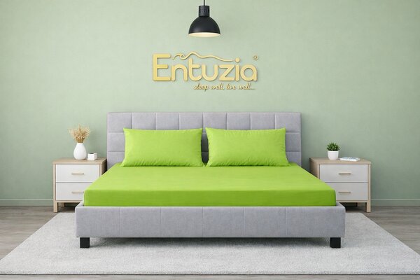 Prostěradlo DELUXE Zelená kiwi 180/200/30 Jersey s lycrou