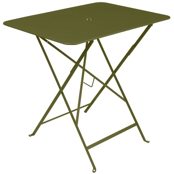 Zelený kovový skládací stůl Fermob Bistro 57 x 77 cm - odstín pesto